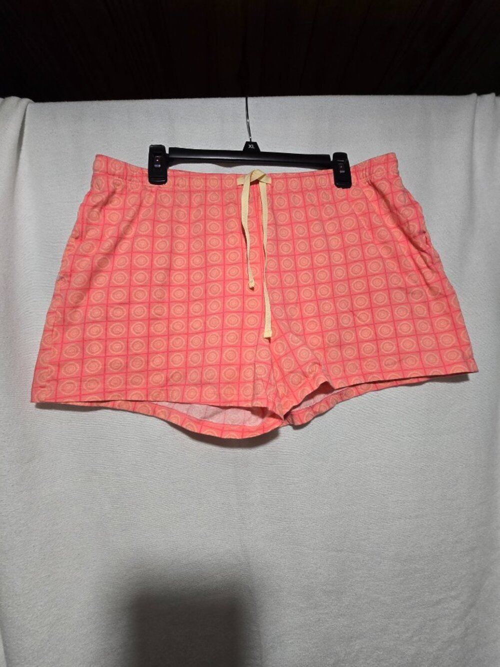 Felina Pink Patterned Cotton Lounge Pajama Shorts with Pockets Size XL NWOT